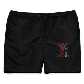 Wikinger Walhalla Welttournee nordische Mythologie - Männer Badeshorts - Schwarz - Vorne - AI Model Male 178 light (178cm)