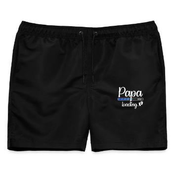 Papa 2027 Loading Werdender Papa 2027 - Männer Badeshorts - Schwarz - Vorne - AI Model Male 178 light (178cm)