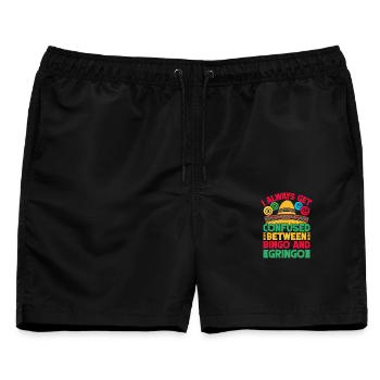 Bingo Game Get Confused Bingo & Gringo Bingo - Männer Badeshorts - Schwarz - Vorne - AI Model Male 178 light (178cm)