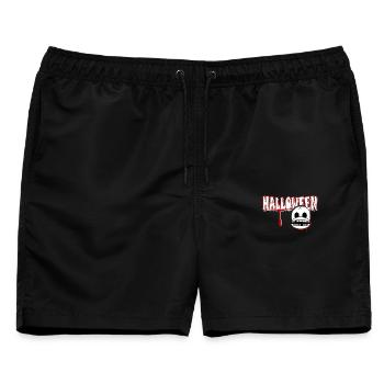 HALLOWEEN - Männer Badeshorts - Schwarz - Vorne - AI Model Male 178 light (178cm)