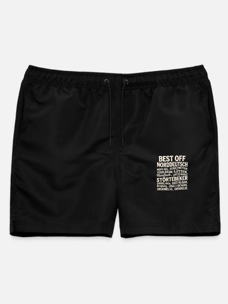  Best Off Norddeutsch Moin Mal Schietwetter - Männer Badeshorts - Schwarz