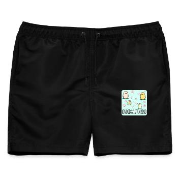 Kindergartenkind Küken Kleinkinder - Männer Badeshorts - Schwarz - Vorne - AI Model Male 178 light (178cm)