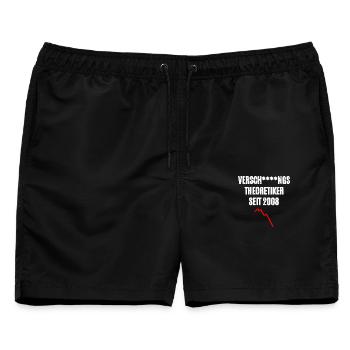 Verschwörungstheoretiker Wirtschaft - Männer Badeshorts - Schwarz - Vorne - AI Model Male 178 light (178cm)