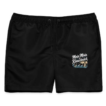  Moin Moin Is Klönschnäck Nordsee Ostsee Küste - Männer Badeshorts - Schwarz - Vorne - AI Model Male 178 light (178cm)