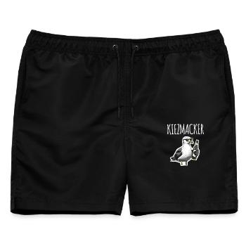 Kiez Möwe Macker - Männer Badeshorts - Schwarz - Vorne - AI Model Male 178 light (178cm)