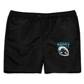 UTV Off Road 4 Wheeler Side by side - Männer Badeshorts - Schwarz - Vorne - AI Model Male 178 light (178cm)