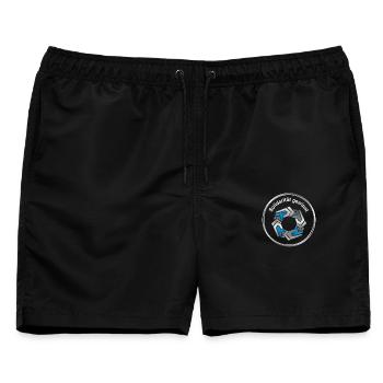 Solidarität Kreis Symbol starkes Statement - Männer Badeshorts - Schwarz - Vorne - AI Model Male 178 light (178cm)