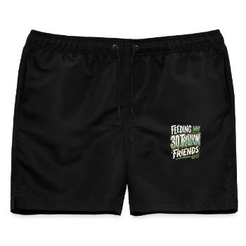 Ernährung Gesundheit Experte - Männer Badeshorts - Schwarz - Vorne - AI Model Male 178 light (178cm)