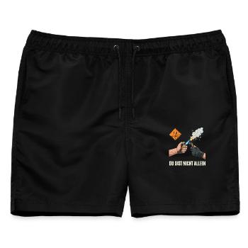 Pyro Bruder - Männer Badeshorts - Schwarz - Vorne - AI Model Male 178 light (178cm)