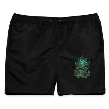Guerrilla Gardening - Männer Badeshorts - Schwarz - Vorne - AI Model Male 178 light (178cm)