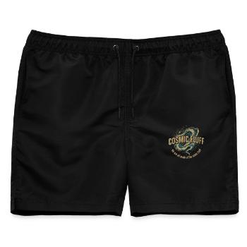 Cosmic Fluff - Männer Badeshorts - Schwarz - Vorne - AI Model Male 178 light (178cm)