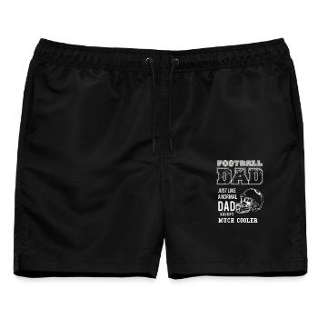 Football-Papa wie ein normaler Vater - Männer Badeshorts - Schwarz - Vorne - AI Model Male 178 light (178cm)