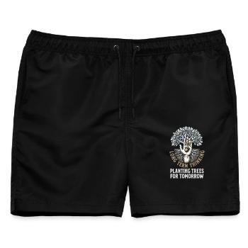 Long Term Planting - Männer Badeshorts - Schwarz - Vorne - AI Model Male 178 light (178cm)