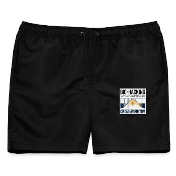 Bio Hacking - Männer Badeshorts - Schwarz - Vorne - AI Model Male 178 light (178cm)