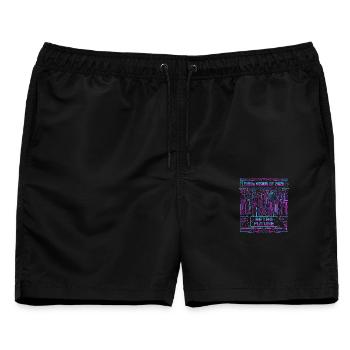 Old Vision Of Future - Männer Badeshorts - Schwarz - Vorne - AI Model Male 178 light (178cm)