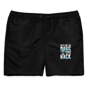  Magische Berührung Für Deinen Rücken - Anatomie - Männer Badeshorts - Schwarz - Vorne - AI Model Male 178 light (178cm)