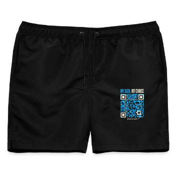 My Data My Choice - Männer Badeshorts - Schwarz - Vorne - AI Model Male 178 light (178cm)