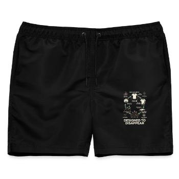 Aktiver Umweltschutz - Männer Badeshorts - Schwarz - Vorne - AI Model Male 178 light (178cm)
