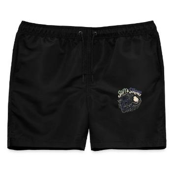 Soft And Strong Men - Männer Badeshorts - Schwarz - Vorne - AI Model Male 178 light (178cm)