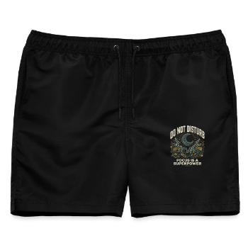 Focus Expert - Männer Badeshorts - Schwarz - Vorne - AI Model Male 178 light (178cm)