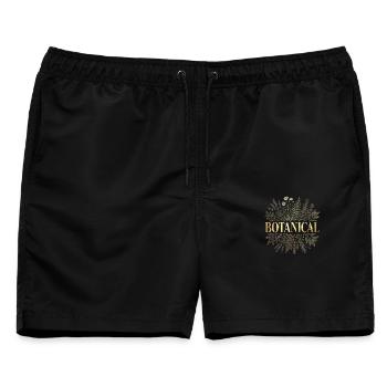 Golden Botanical - Männer Badeshorts - Schwarz - Vorne - AI Model Male 178 light (178cm)