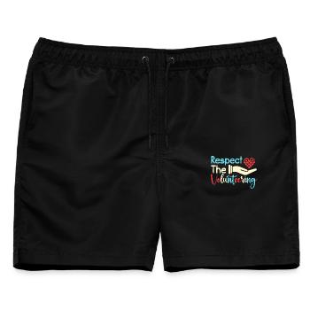 Volunteer Appreciation Respect The Volunteer - Männer Badeshorts - Schwarz - Vorne - AI Model Male 178 light (178cm)