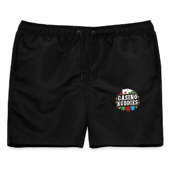 Gambling Fan Casino Buddies Casino - Männer Badeshorts - Schwarz - Vorne - AI Model Male 178 light (178cm)