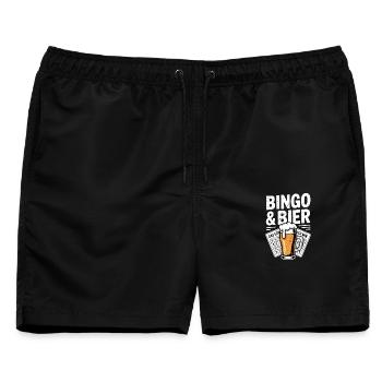 Bingo Player Bingo & Bier Das Gönn Ich Mir Bingo - Männer Badeshorts - Schwarz - Vorne - AI Model Male 178 light (178cm)