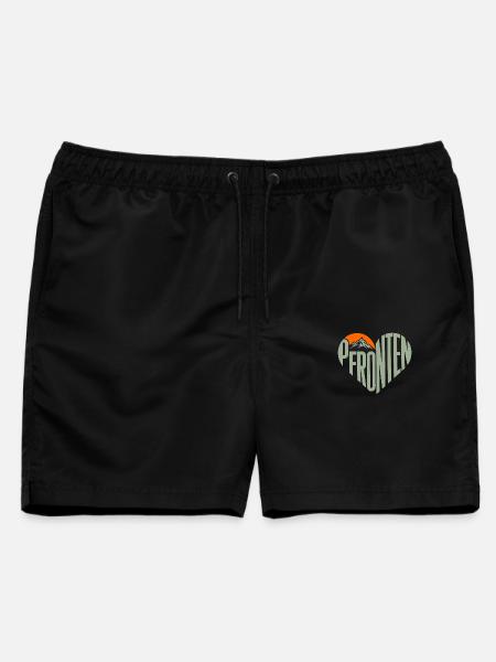 Pfronten Bergherz Panorama - Männer Badeshorts - Schwarz