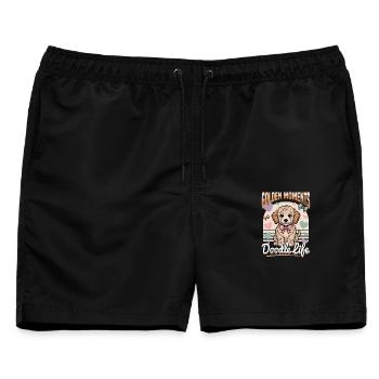 Goldendoodle Dog Breed - Männer Badeshorts - Schwarz - Vorne - AI Model Male 178 light (178cm)