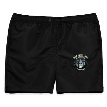 Believe In Calisthenics - Männer Badeshorts - Schwarz - Vorne - AI Model Male 178 light (178cm)