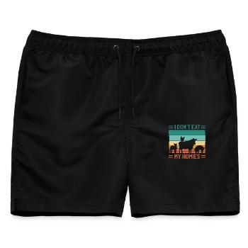 Vegan Homies - Männer Badeshorts - Schwarz - Vorne - AI Model Male 178 light (178cm)