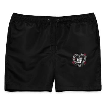 Pride Month LGBT – Schütze trans Jugendliche - Männer Badeshorts - Schwarz - Vorne - AI Model Male 178 light (178cm)