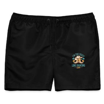 Line Dance Line Dancing Geschenk - Männer Badeshorts - Schwarz - Vorne - AI Model Male 178 light (178cm)