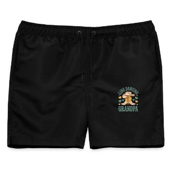Line Dancing Opa Line Dance Line Dancer Geschenk - Männer Badeshorts - Schwarz - Vorne - AI Model Male 178 light (178cm)