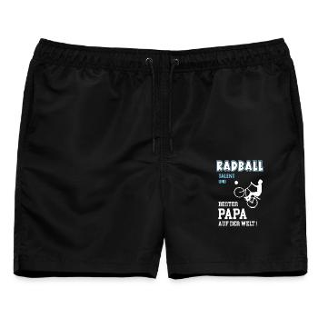 Radball Bester Papa Vater Vatertag Geburtstag - Männer Badeshorts - Schwarz - Vorne - AI Model Male 178 light (178cm)