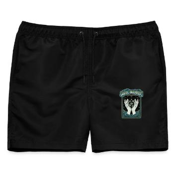 Cosmic World - Männer Badeshorts - Schwarz - Vorne - AI Model Male 178 light (178cm)