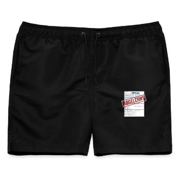 Kaffeepause - Männer Badeshorts - Schwarz - Vorne - AI Model Male 178 light (178cm)