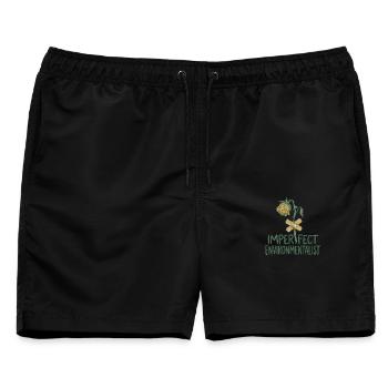 Kaputte Blume - Männer Badeshorts - Schwarz - Vorne - AI Model Male 178 light (178cm)