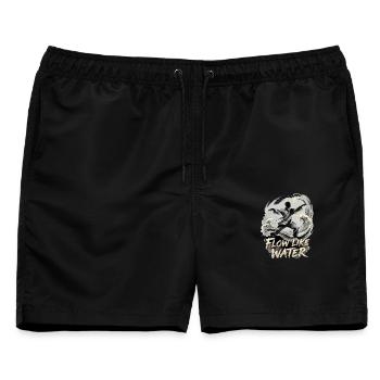Flow Like Water Tai Chi - Männer Badeshorts - Schwarz - Vorne - AI Model Male 178 light (178cm)