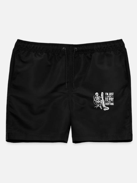 Ich bin nur hier, um alles zu bezahlen, Geldzahler. - Männer Badeshorts - Schwarz