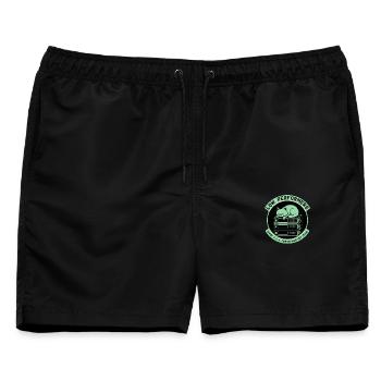 Low Performers Katze Server Pixel Art - Männer Badeshorts - Schwarz - Vorne - AI Model Male 178 light (178cm)