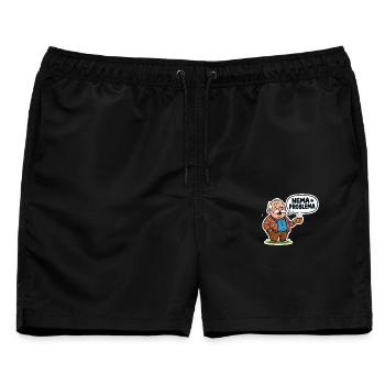Nema Problema Shirt Lustig Balkan Jugo Geschenk - Männer Badeshorts - Schwarz - Vorne - AI Model Male 178 light (178cm)