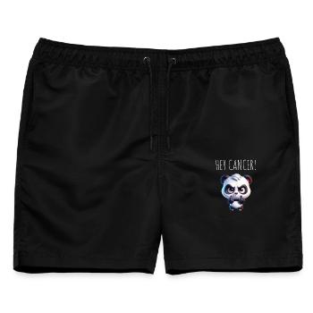 Hey Krebs Wütender Panda - Männer Badeshorts - Schwarz - Vorne - AI Model Male 178 light (178cm)