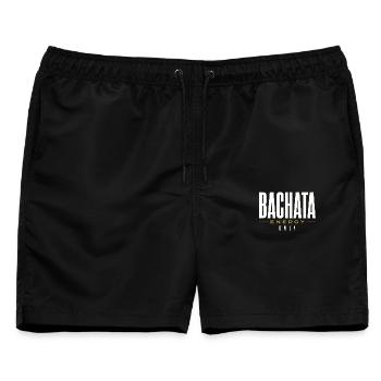 Nur Bachata Energie | Premium-Design - Männer Badeshorts - Schwarz - Vorne - AI Model Male 178 light (178cm)
