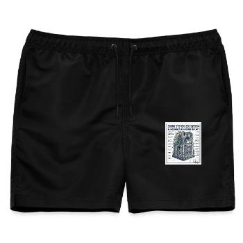 Reggae Soundsystem Eco - Männer Badeshorts - Schwarz - Vorne - AI Model Male 178 light (178cm)