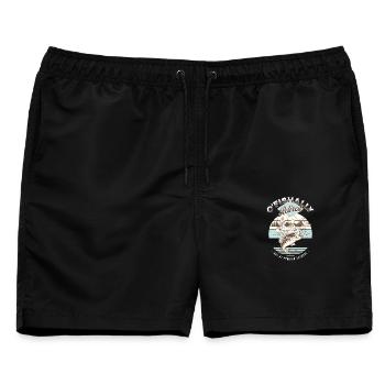Ofishally Zurückgezogene Fischerei - Männer Badeshorts - Schwarz - Vorne - AI Model Male 178 light (178cm)