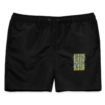  Sorry Cant Summer Bye Funny Vacation Quote Summer - Männer Badeshorts - Schwarz - Vorne - AI Model Male 178 light (178cm)