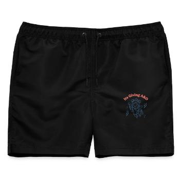 Its Giving A O x1 Funny Nurse - Männer Badeshorts - Schwarz - Vorne - AI Model Male 178 light (178cm)