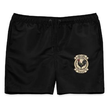 Pride Month LGBTQ – Einfach ein Typ, der Schwänze liebt - Männer Badeshorts - Schwarz - Vorne - AI Model Male 178 light (178cm)